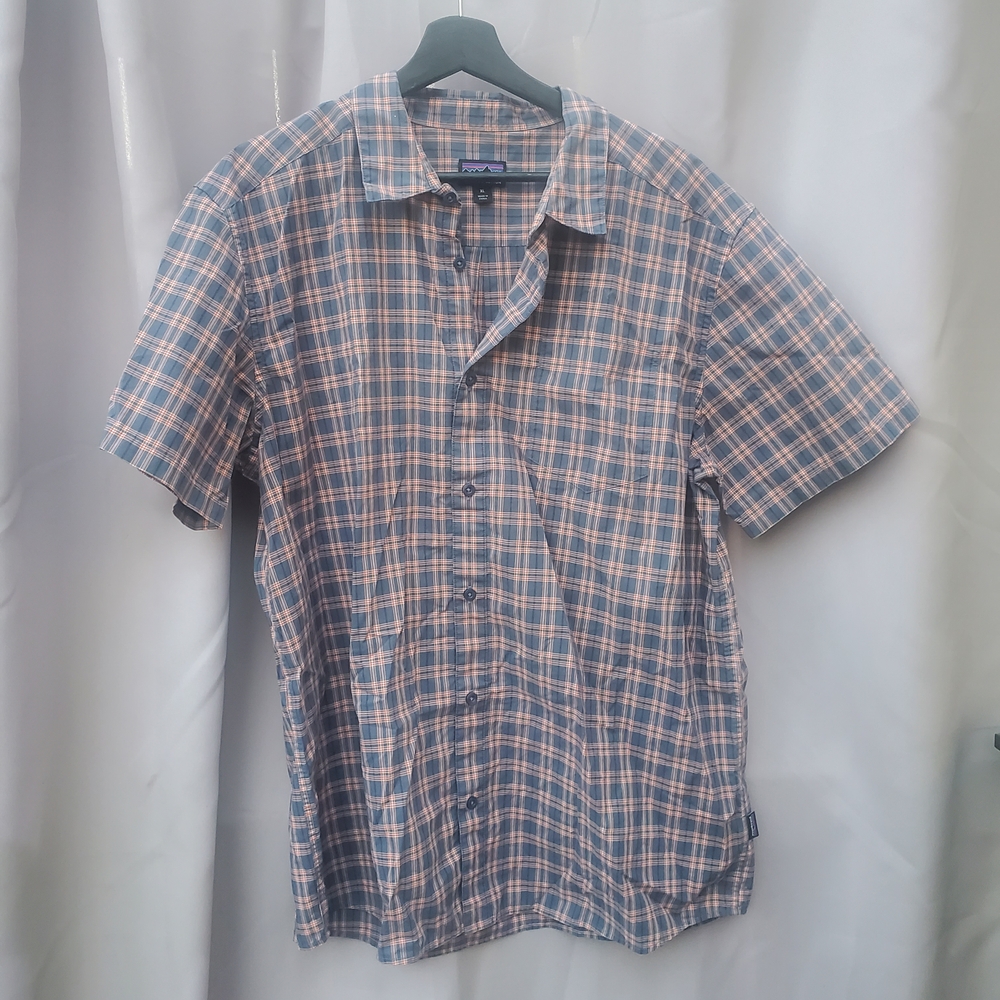 Patagonia Men's Casual Plaid Shirt - Blue/Red/Yellow